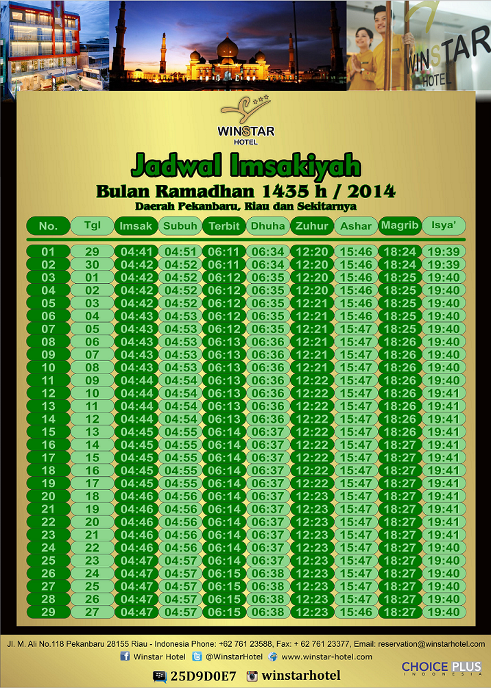 Jadwal Imsakiyah 2014